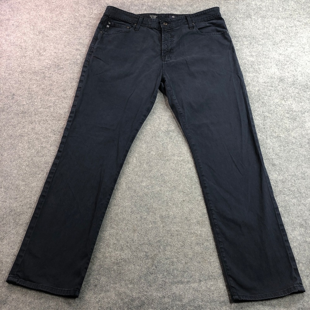 AG Adriano Goldschmied Mens The Everett Pants Slim Straight 38x32 Navy Blue